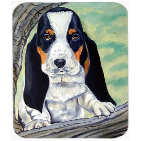 Carolines Treasures 7002MP 9.5 X 8 In. Basset Hound At The Tree Mouse Pad; Hot Pad Or Trivet